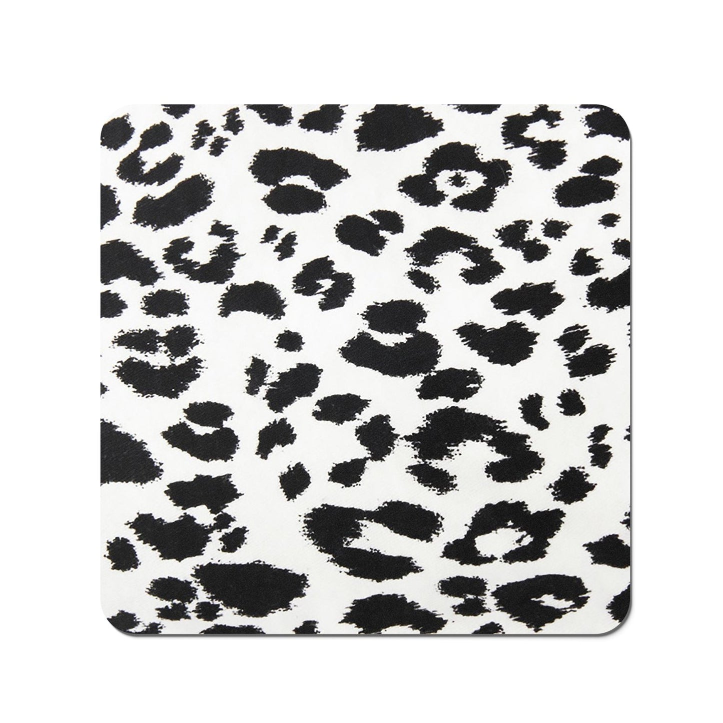 Black Leopard Print Coasters