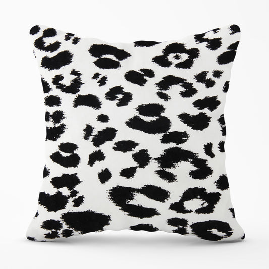 Black Leopard Print Outdoor Cushion