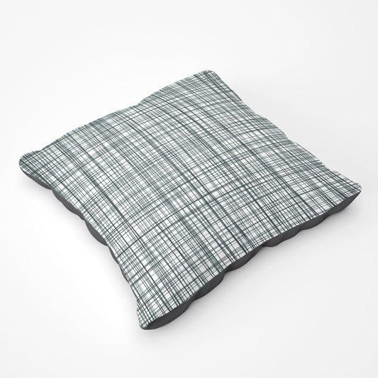 Monochrome Pencil Scribble Floor Cushion