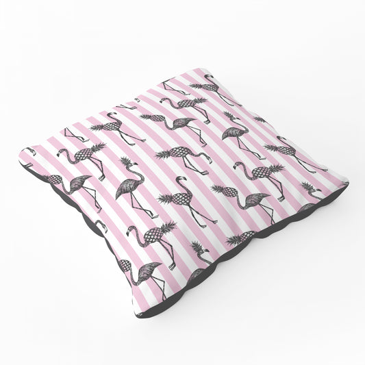 Pineapple Flamingo Floor Cushion