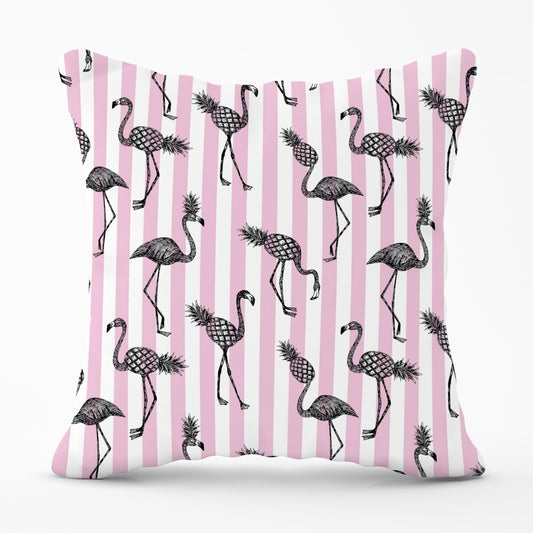 Pineapple Flamingo Outdoor Cushion