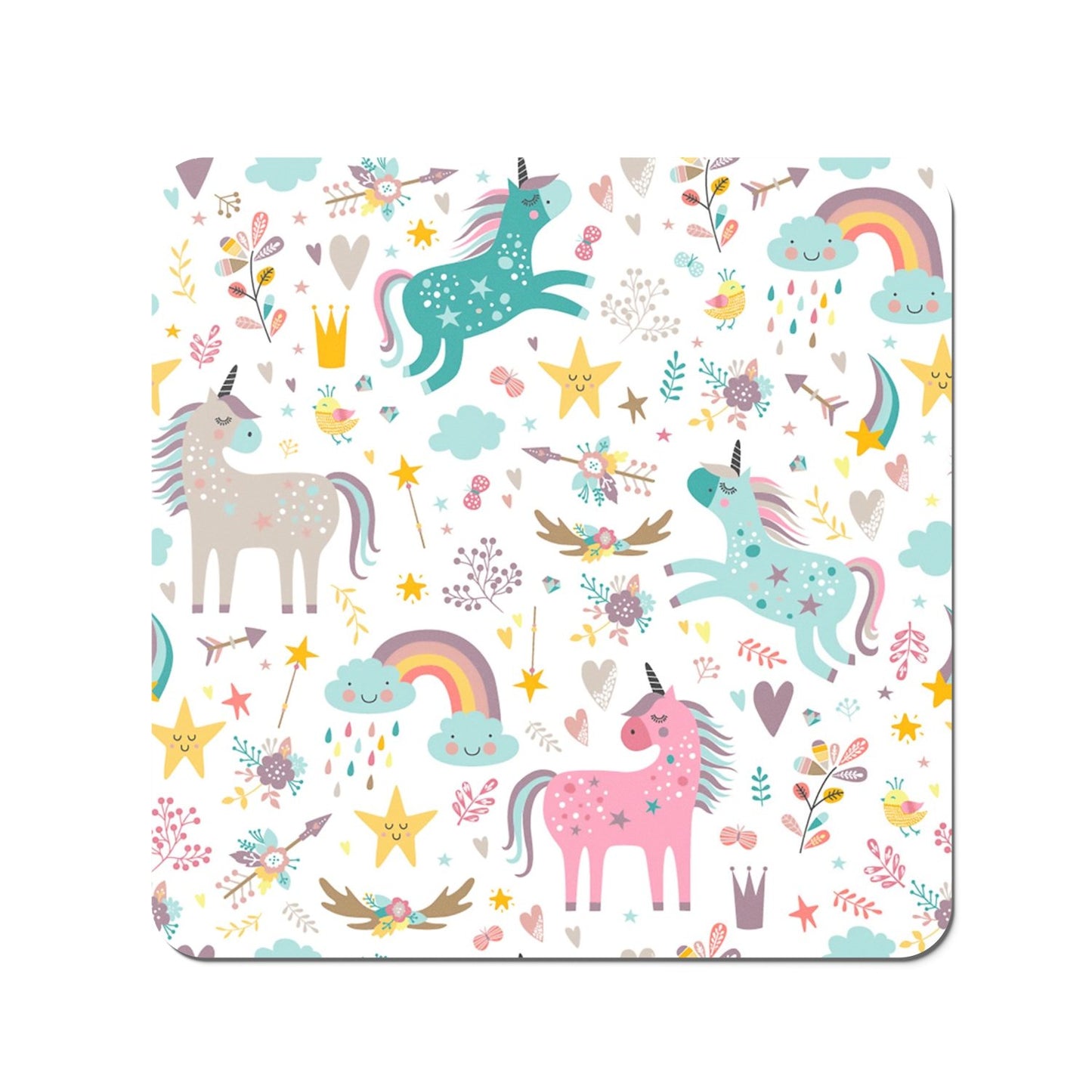 Unicorn And Rainbows Coasters