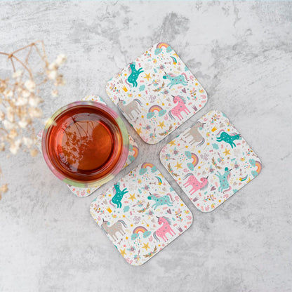 Unicorn And Rainbows Coasters