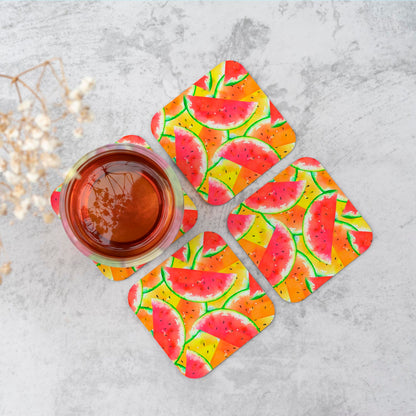 Melon Print Coasters