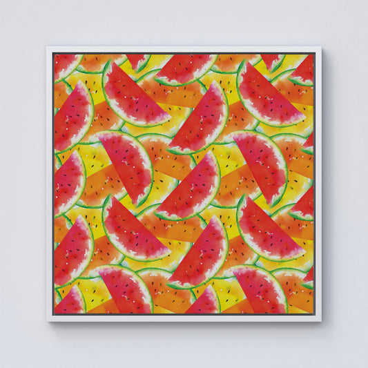 Melon Print Framed Canvas