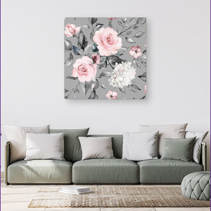 Dusty Pink Roses Canvas