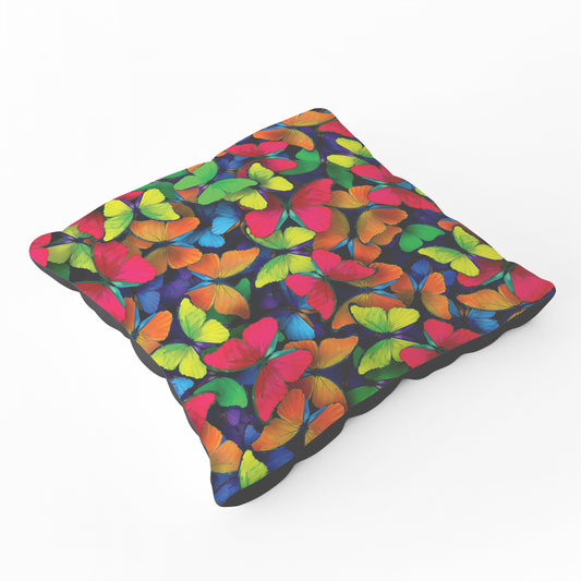 Rainbow Butterflies Floor Cushion