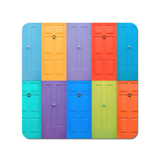 Colourful, English Doors Coasters