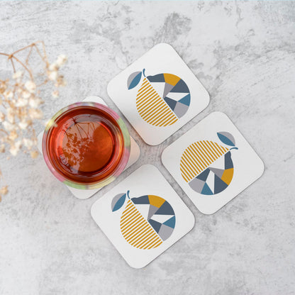 Geometric Orange Coasters