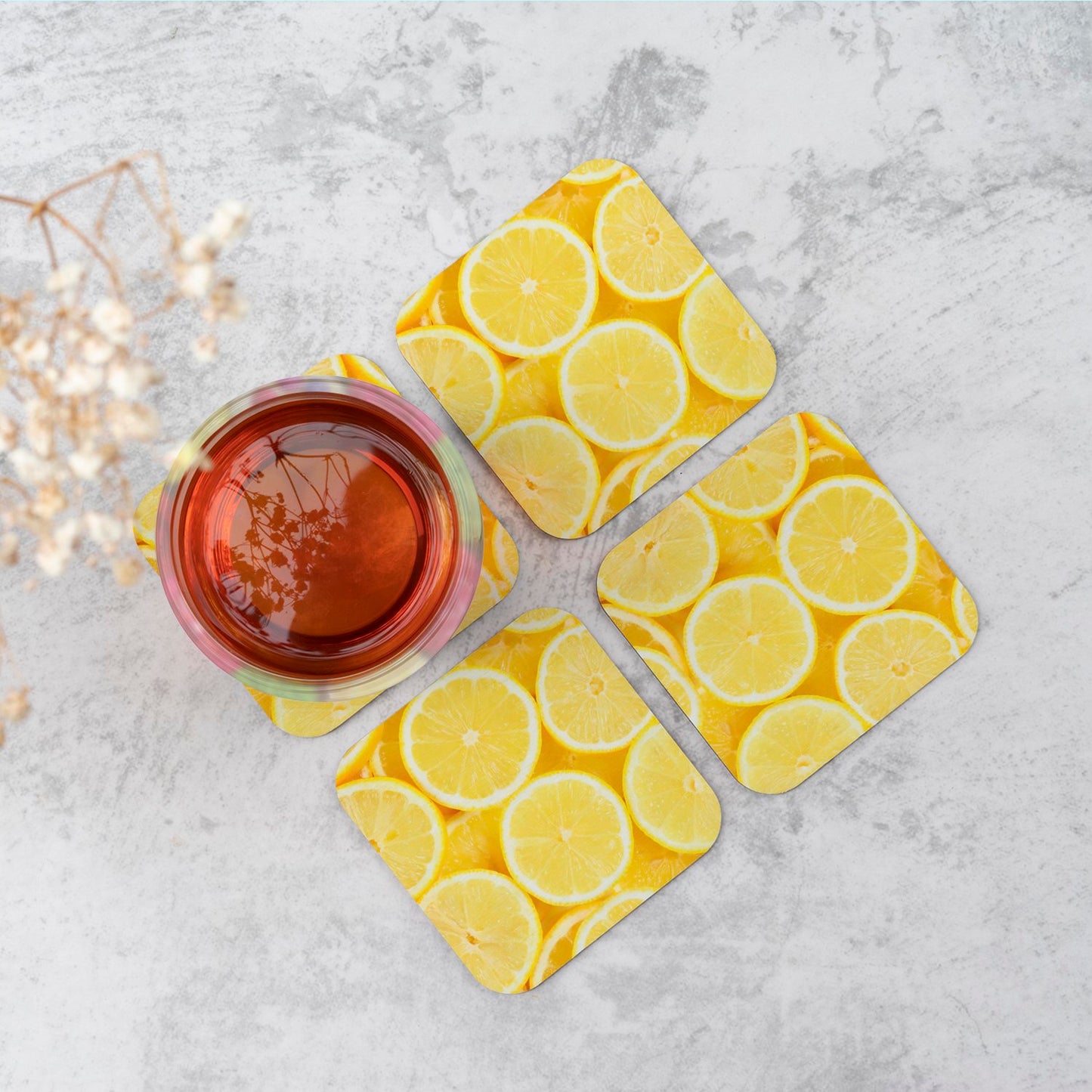 Vibrant Lemons Coasters