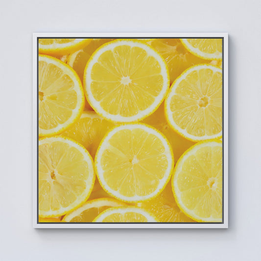 Vibrant Lemons Framed Canvas