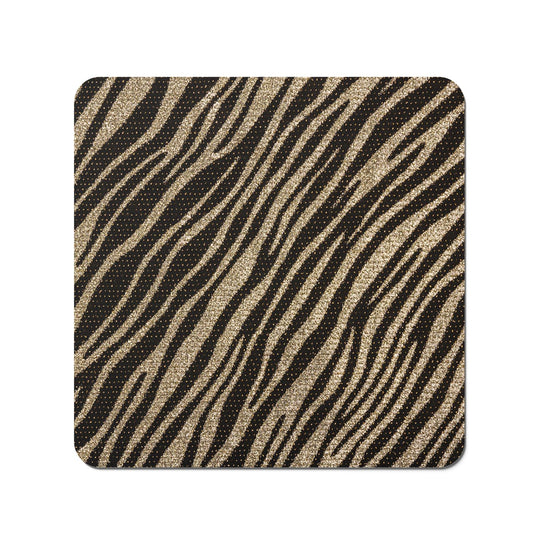 Golden Zebra Print Coasters