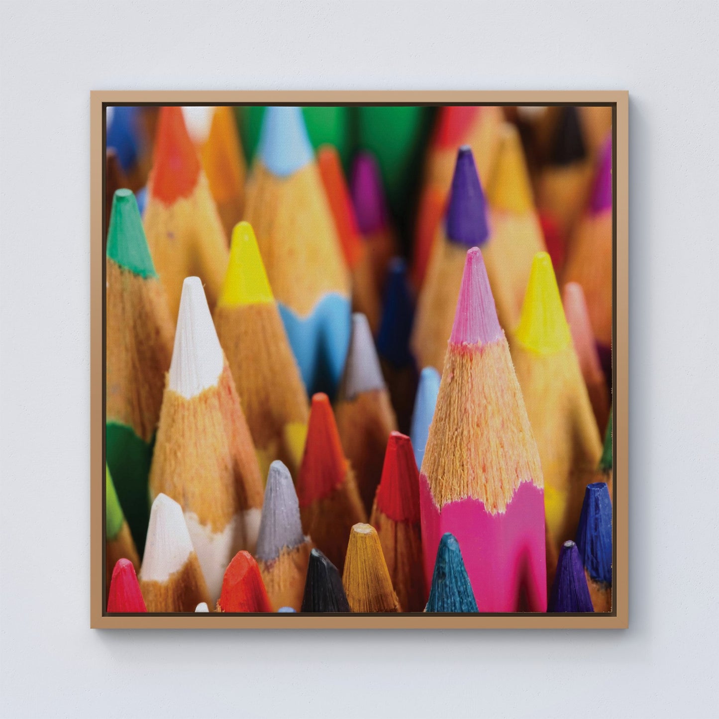 Colouring Pencils Framed Canvas