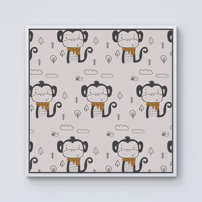 Monkey Forest Framed Canvas