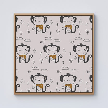 Monkey Forest Framed Canvas