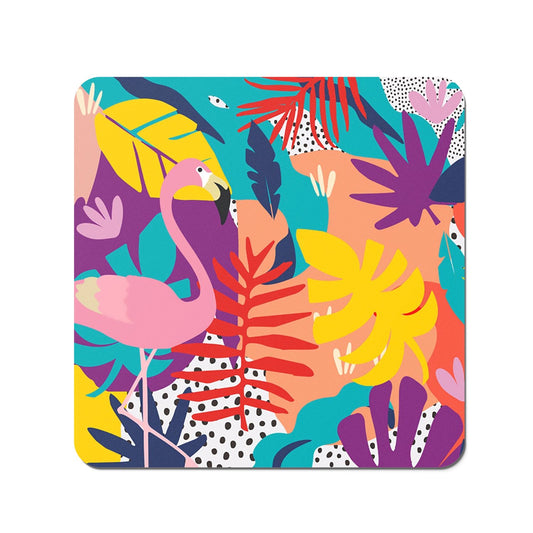 Tropical Flamingoes Coasters