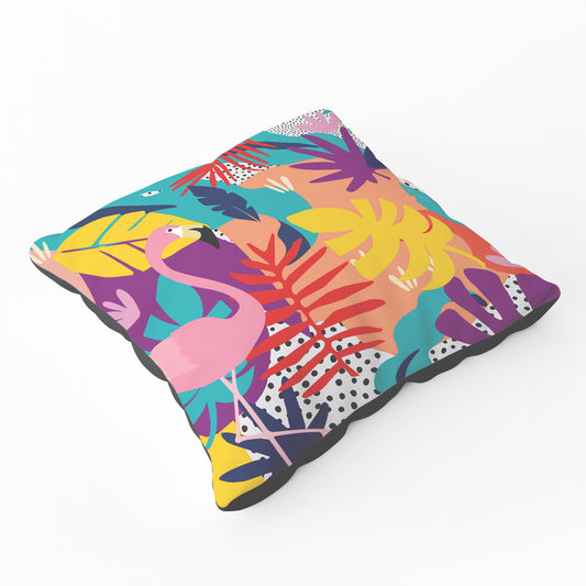 Tropical Flamingoes Floor Cushion