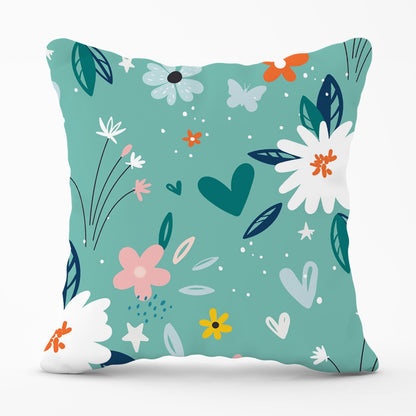 Garden Summer Flowers Outdoor Cushion