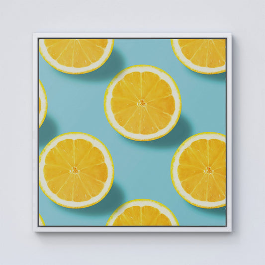 Fresh Lemons Framed Canvas