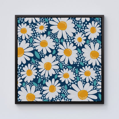 Camomile Flowers Framed Canvas