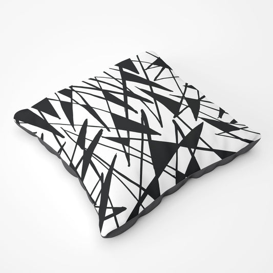 Brush Abstract Pattern Floor Cushion