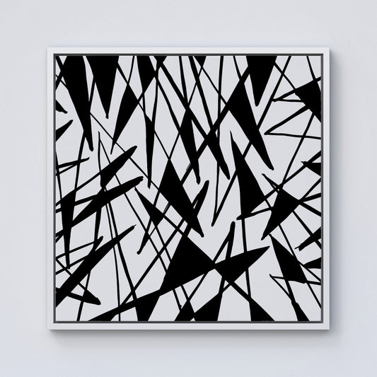 Brush Abstract Pattern Framed Canvas