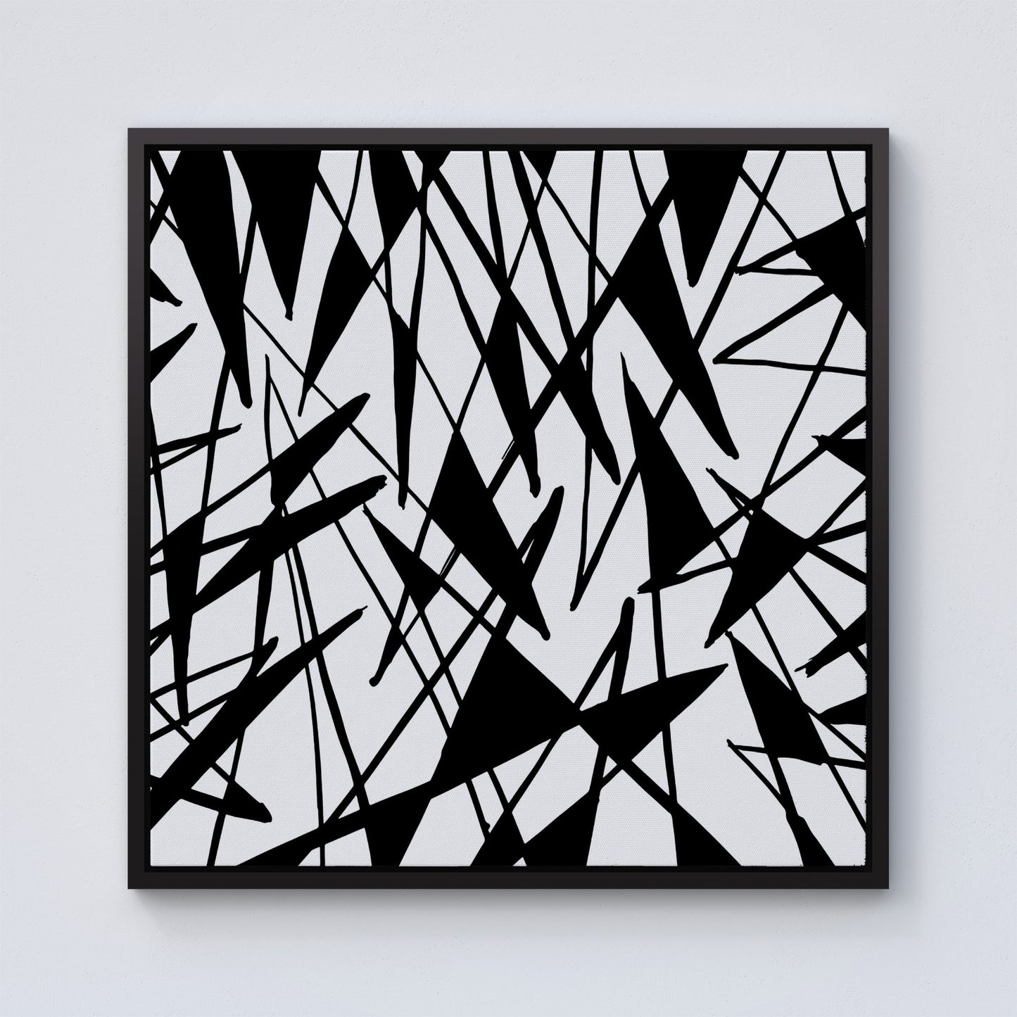 Brush Abstract Pattern Framed Canvas