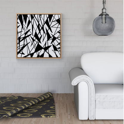 Brush Abstract Pattern Framed Canvas