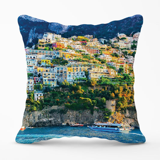 Positano, Amalfi Coast Outdoor Cushion