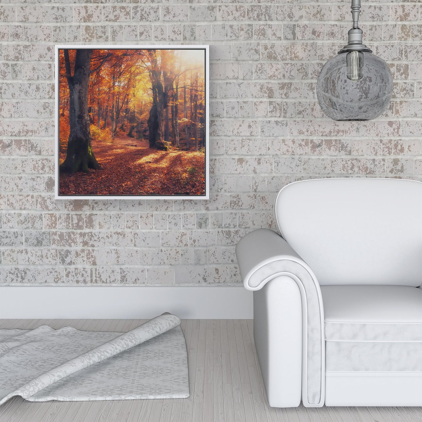 Autumn Forest Framed Canvas