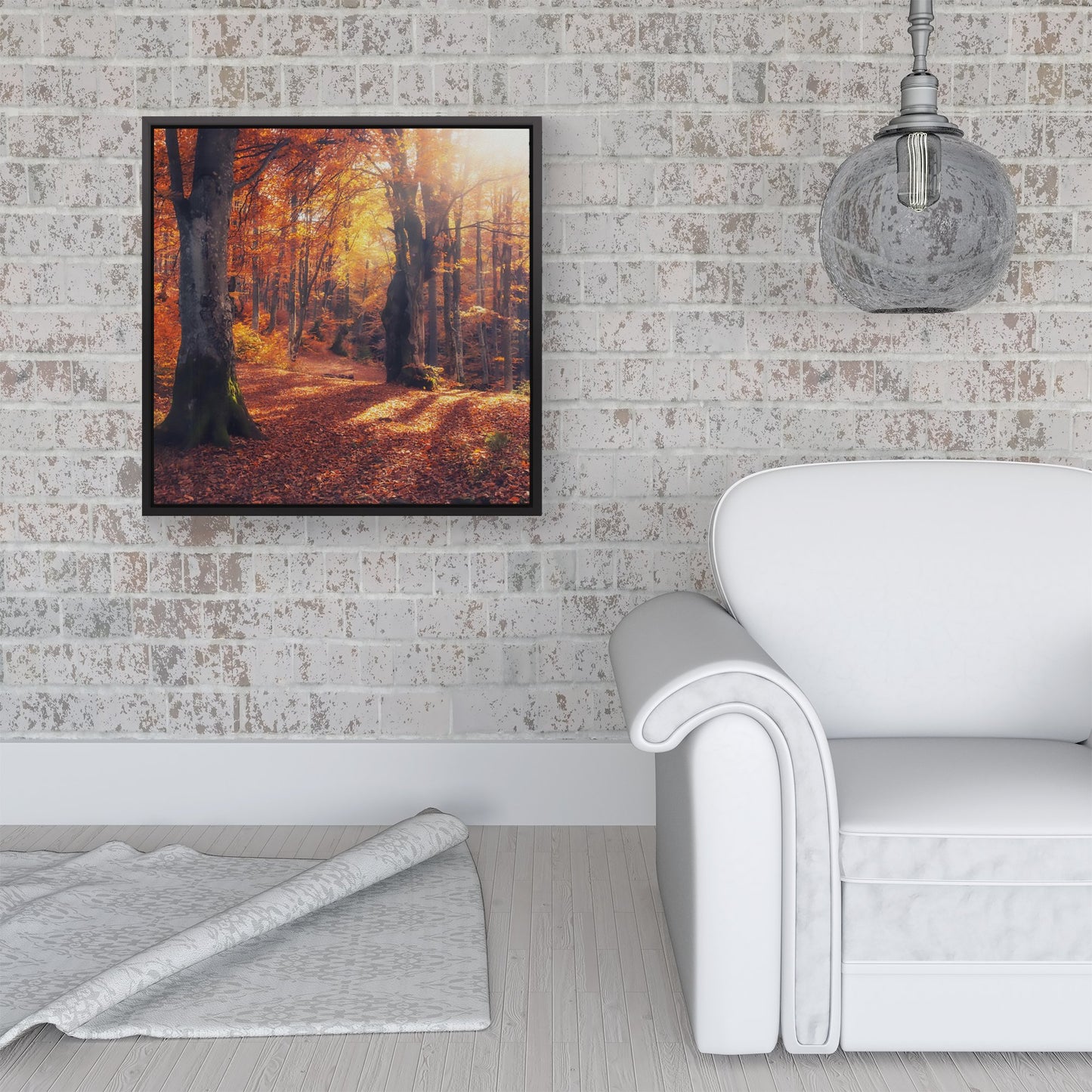 Autumn Forest Framed Canvas