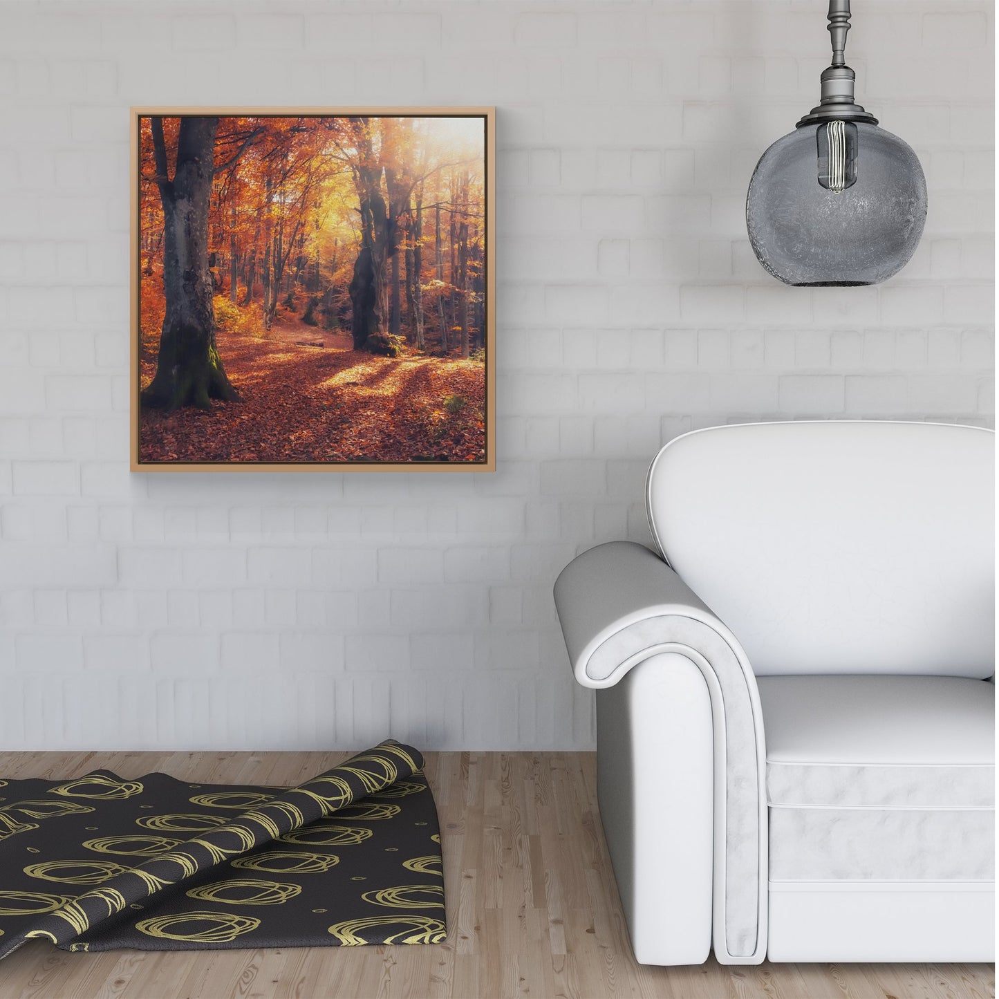 Autumn Forest Framed Canvas