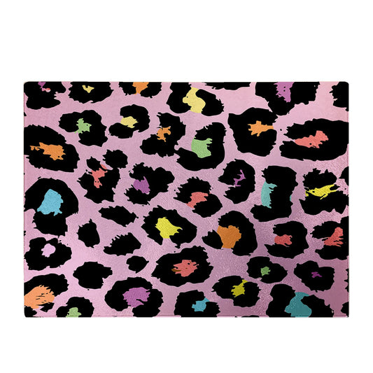 Pink Leopard Print Chopping Board