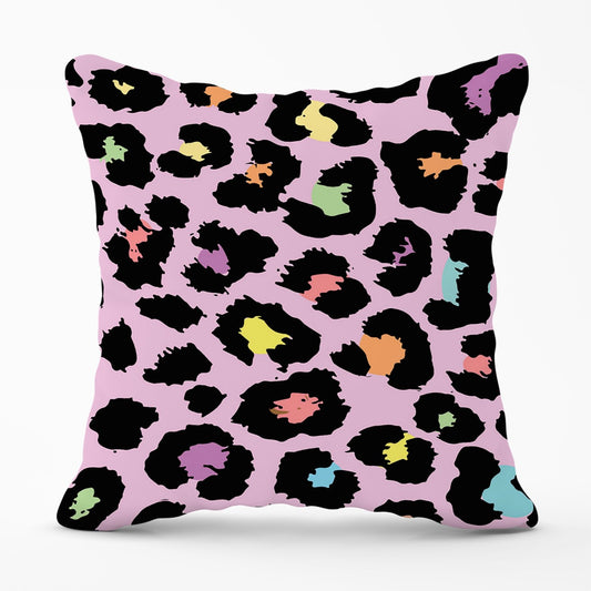 Pink Leopard Print Outdoor Cushion