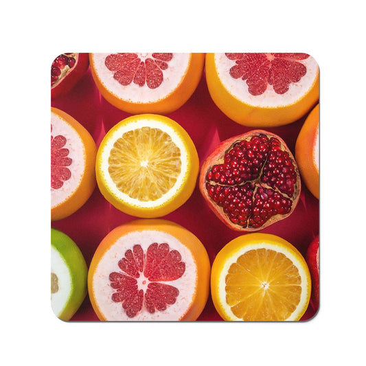 Citrus And Pomegranate Coasters