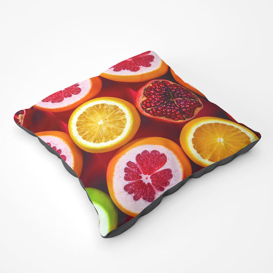 Citrus And Pomegranate Floor Cushion