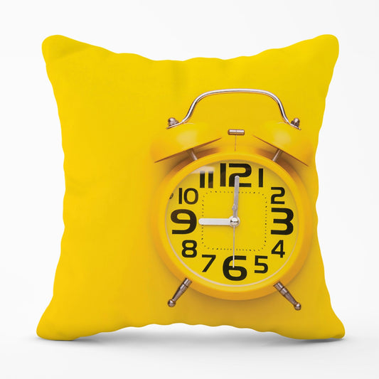 Yellow Alarm Clock Outdoor Cushion