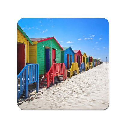 Beach Huts At Muizenberg Beach Coasters