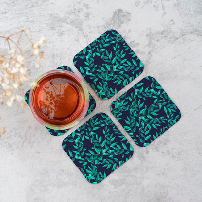 Delicate Green Foliage Coasters