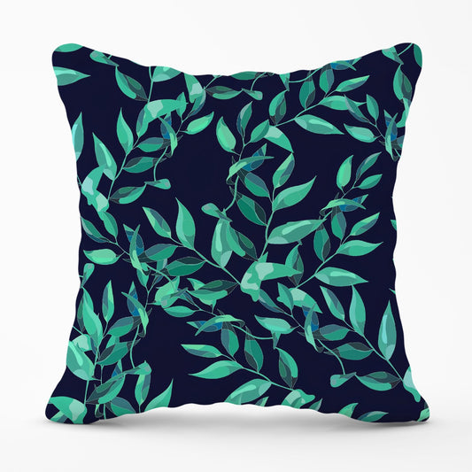 Delicate Green Foliage Outdoor Cushion