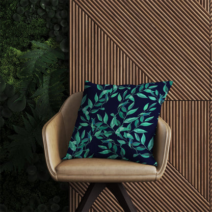 Delicate Green Foliage Outdoor Cushion