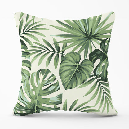 Exotic Palm Leaves Outdoor Cushion