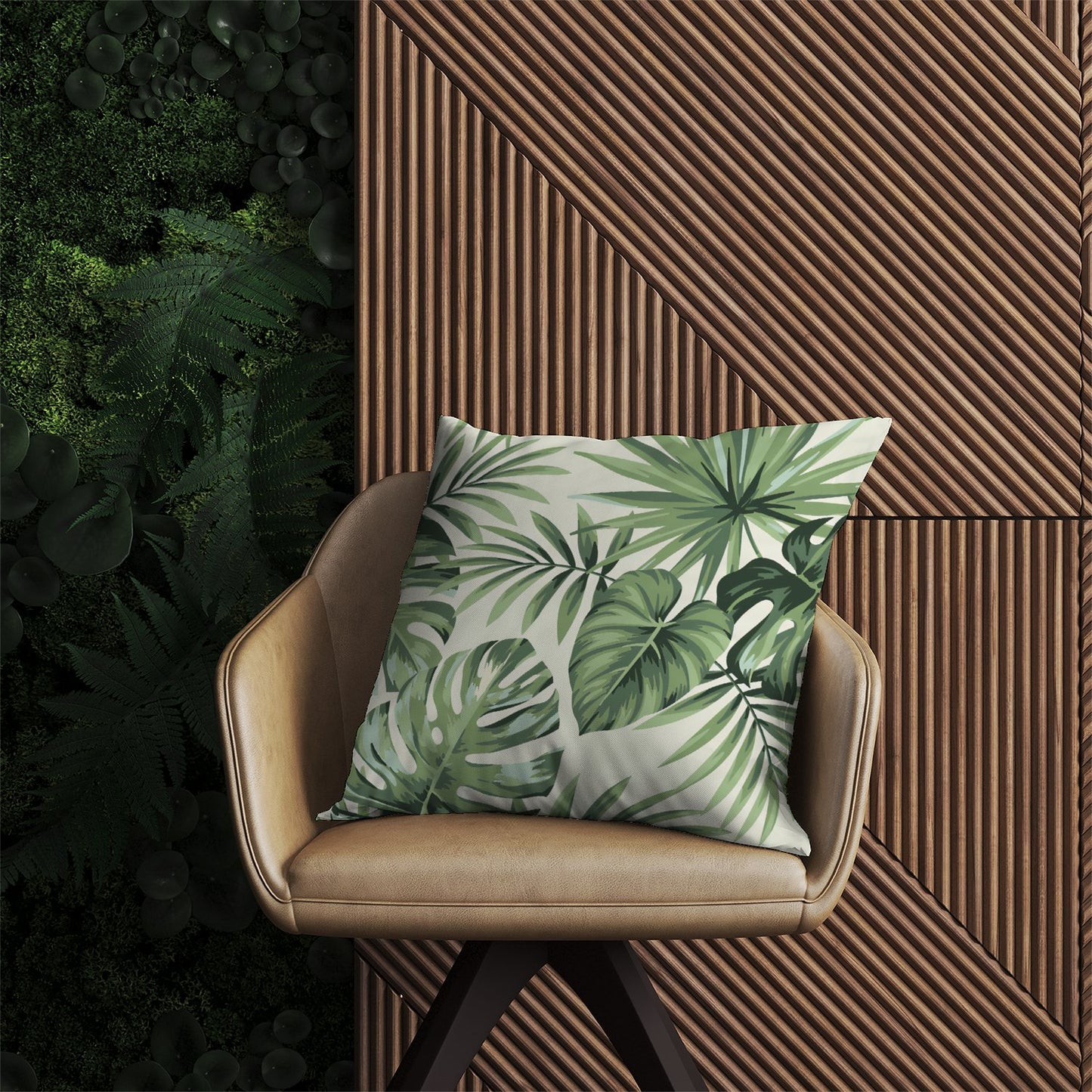 Exotic Palm Leaves Outdoor Cushion