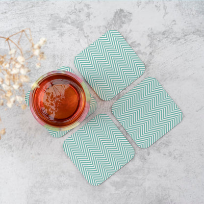 Geometric Chevron Pattern Coasters