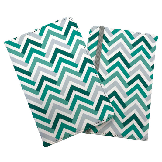 Retro Vintage Colored Chevron Pattern Passport Cover