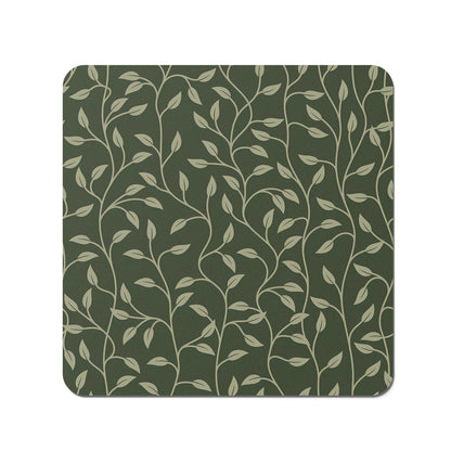 Green Shrub With Leaves Coasters