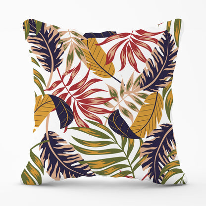 Hawaiian Style Jungle Leaves Outdoor Cushion