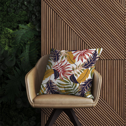 Hawaiian Style Jungle Leaves Outdoor Cushion