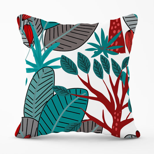 Jungle Exotic Summer Tropical Leaves Outdoor Cushion