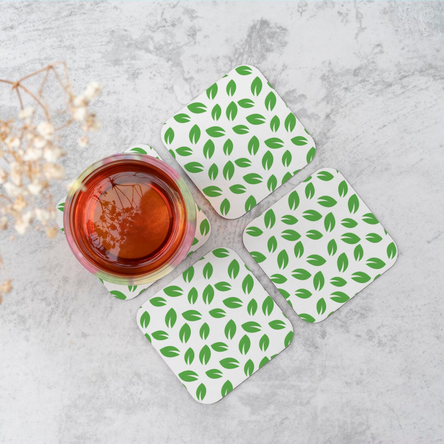 Leaves Pattern Coasters